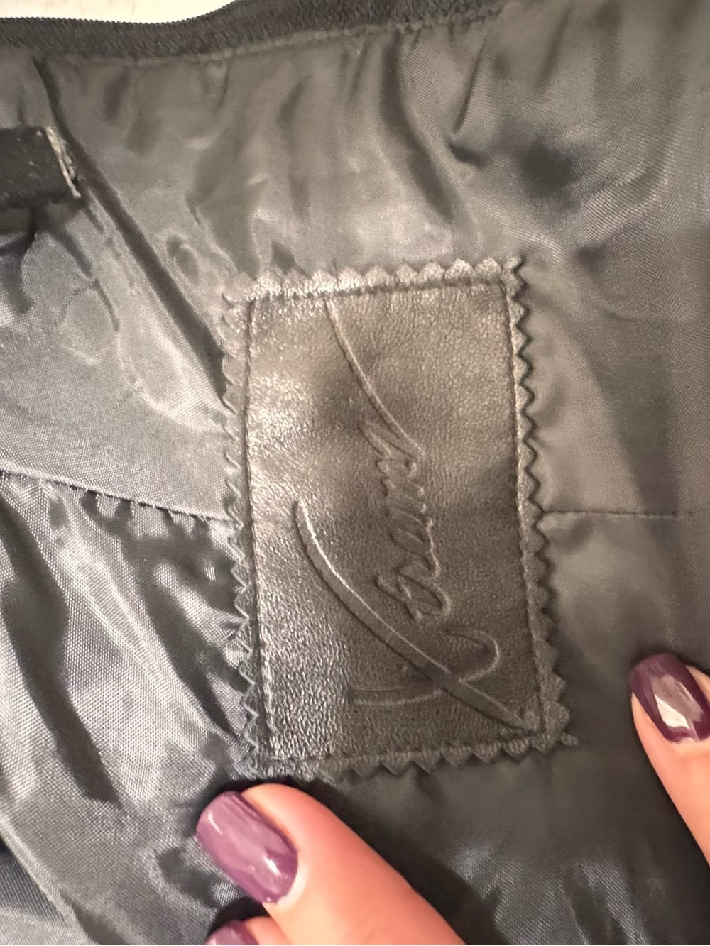 Black Two-Tone Real Leather/Suede Bust Sheath Dress - Picture 5 of 6